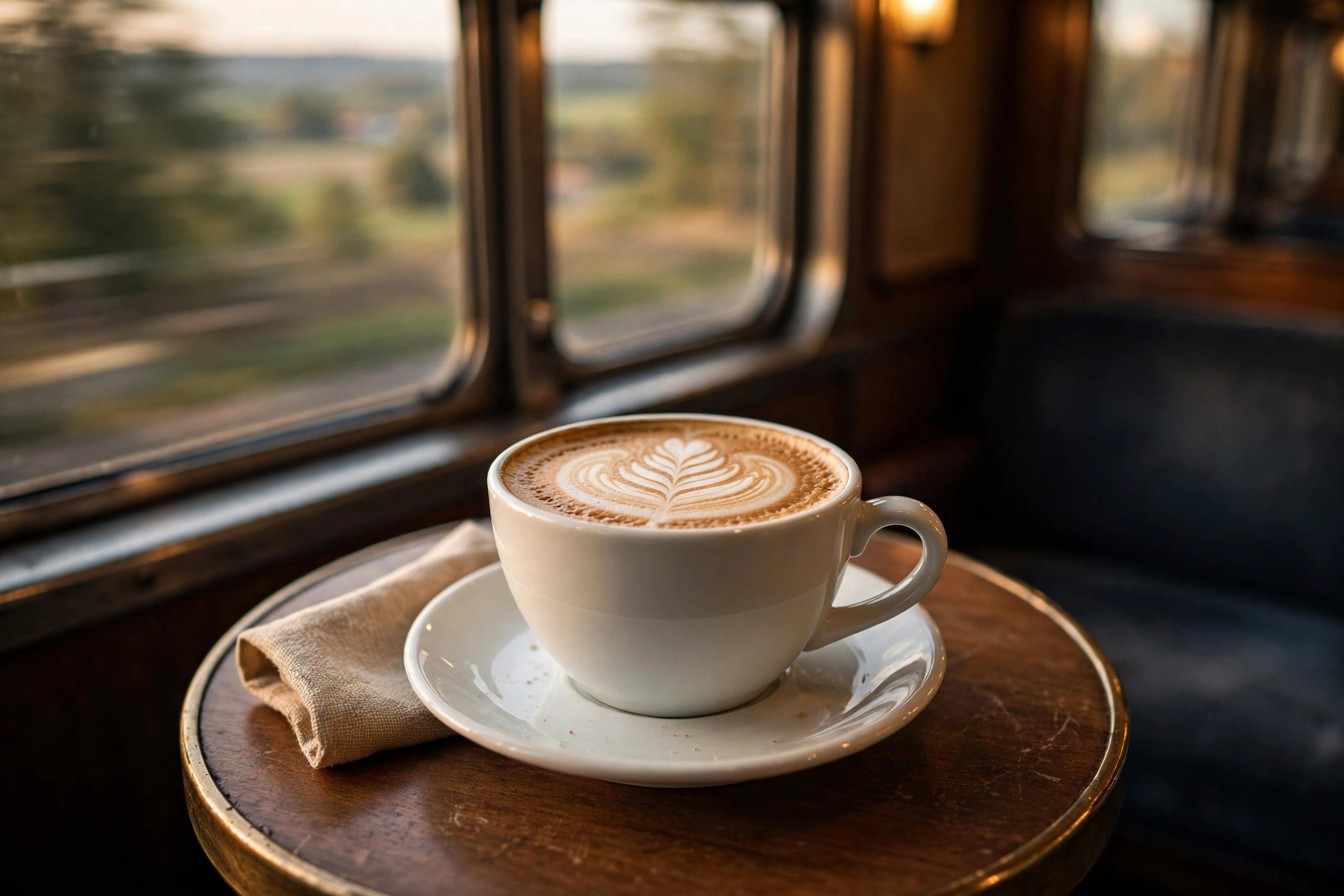 Kaffee im Bordbistro im Zug
