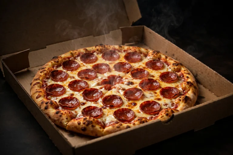 Domino's Pizza Speisekarte – Pizza im Karton