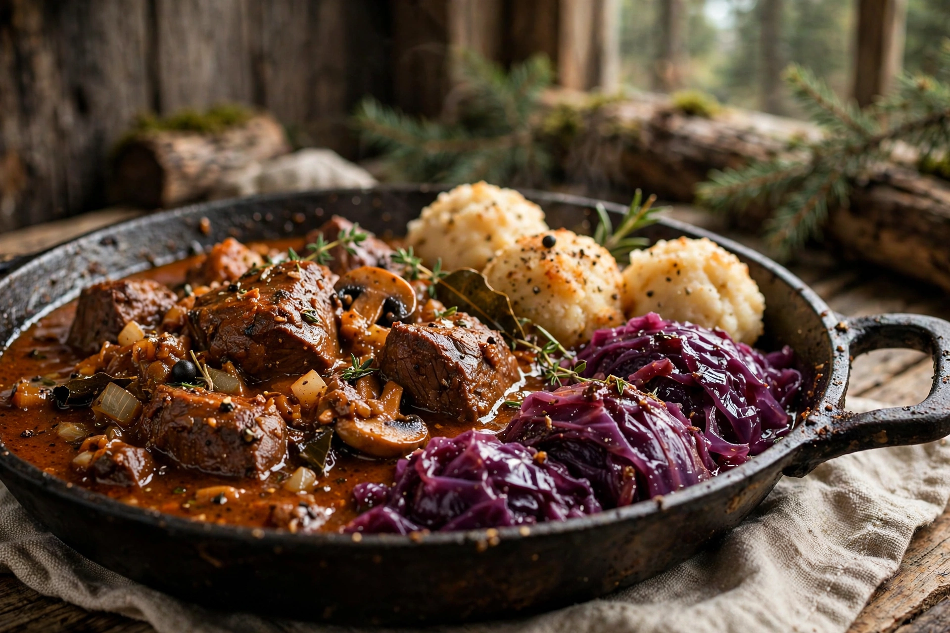 Forsthaus Wildgulasch Wildgulasch im Forsthaus