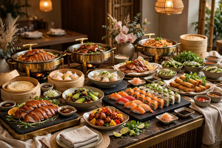 Gourmet Tempel Menü – asiatisches Buffet