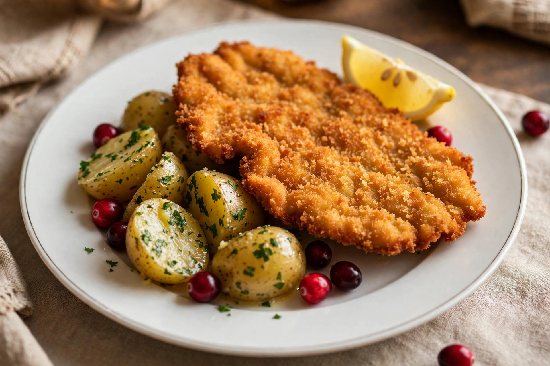 Löwen Schnitzel Wiener Schnitzel beim Löwen