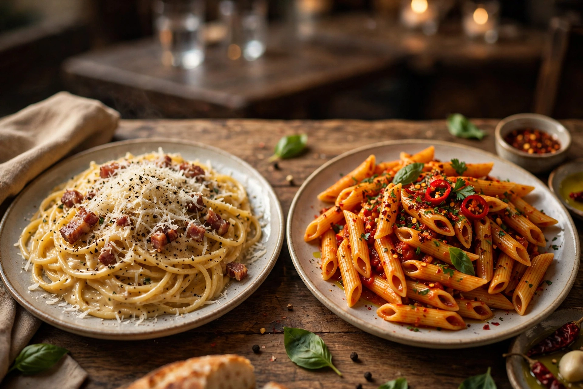 Pasta-Gerichte bei L'Osteria