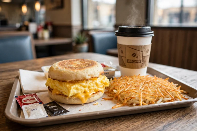 McDonald's Frühstück – McMuffin, Kaffee und Rösti