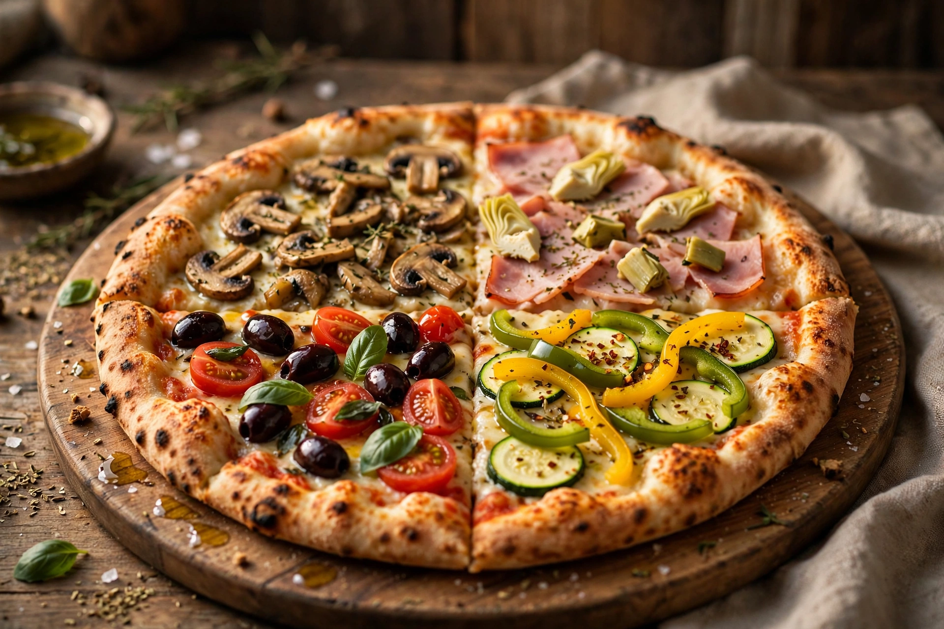Piccolo Mondo Pizza Pizza aus dem Steinofen im Piccolo Mondo