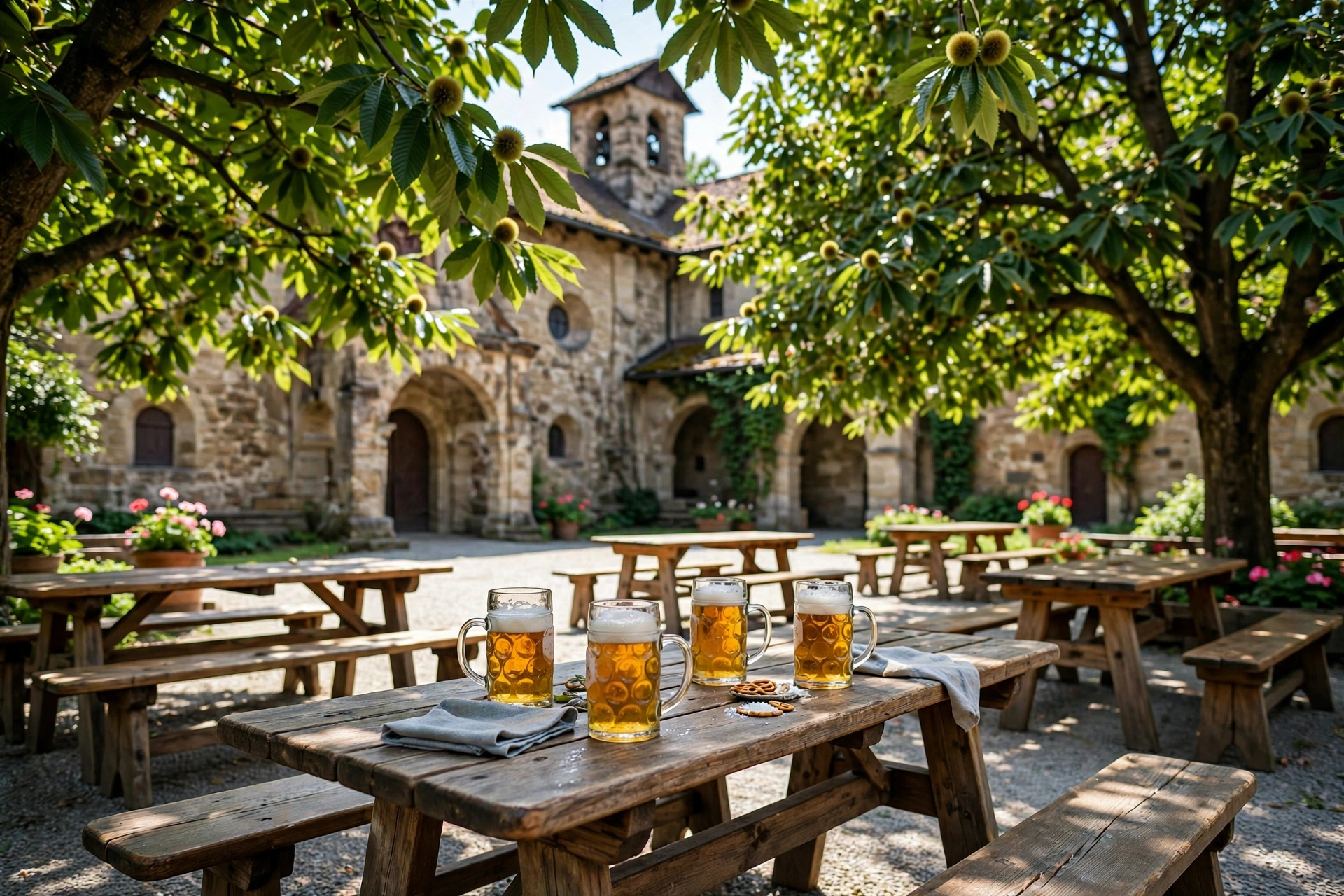 Klostergasthof Raitenhaslach Biergarten Biergarten am Klostergasthof Raitenhaslach