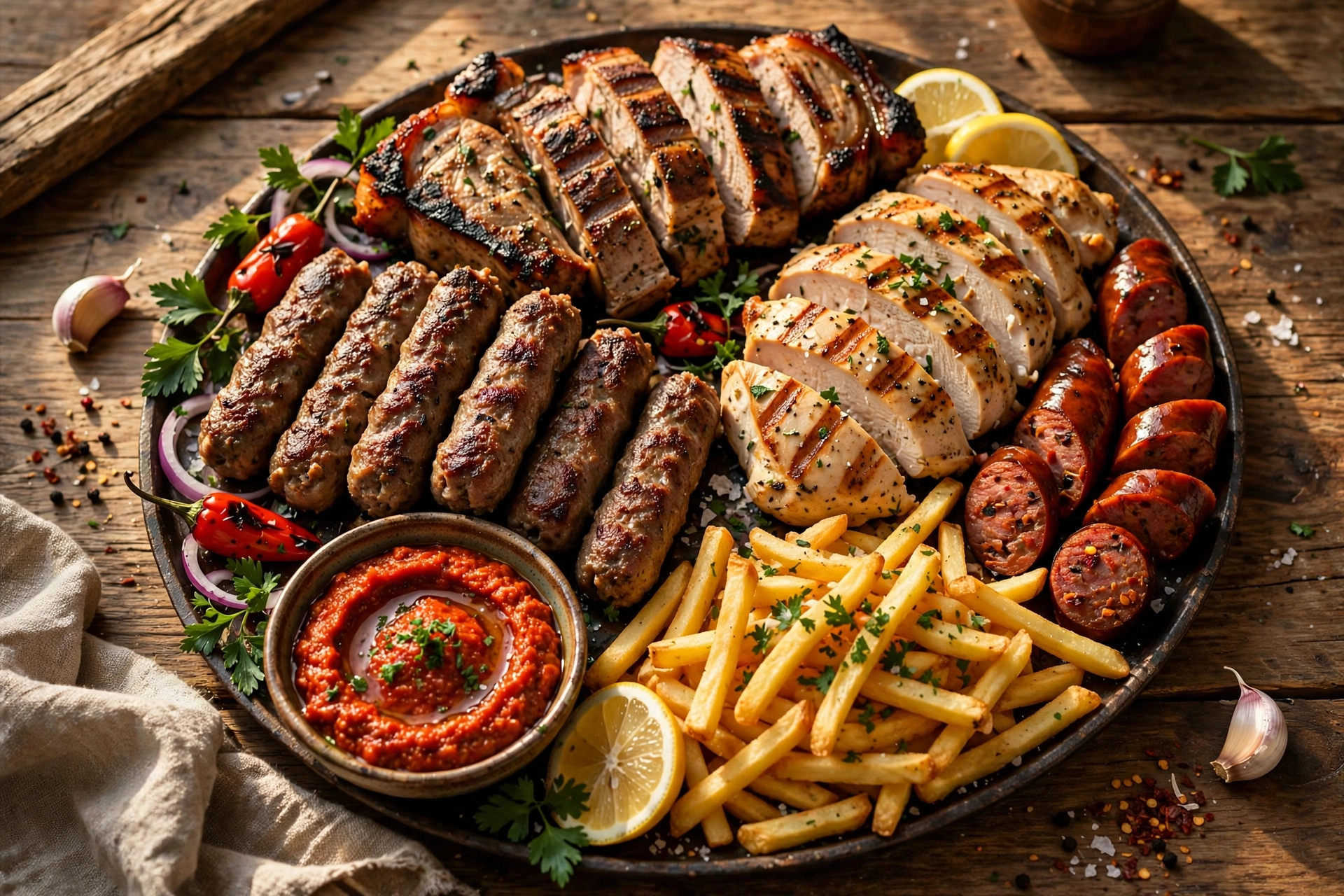 Restaurant Adria Grillteller Adria Grillteller mit Cevapcici
