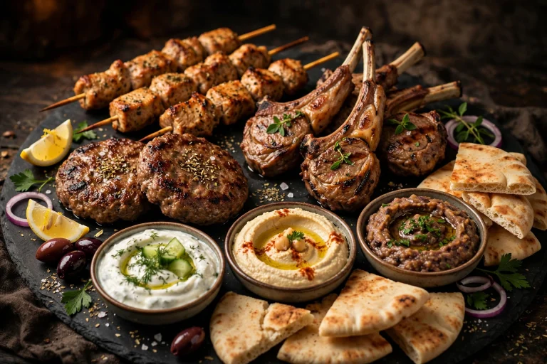 Restaurant Dionysos Menü – griechische Grillteller