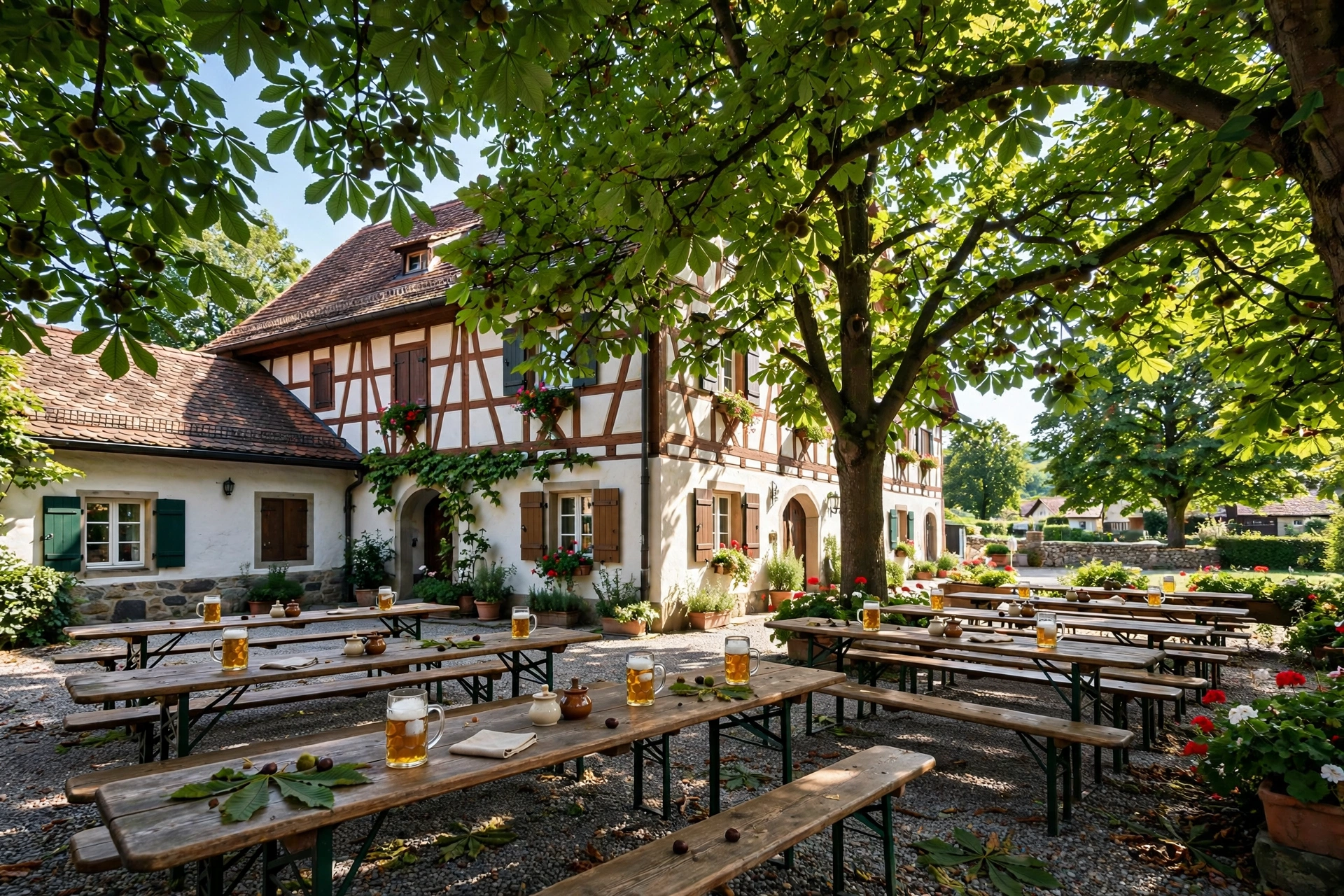Schlappn Gerolzhofen Biergarten Biergarten am Gasthaus Schlappn