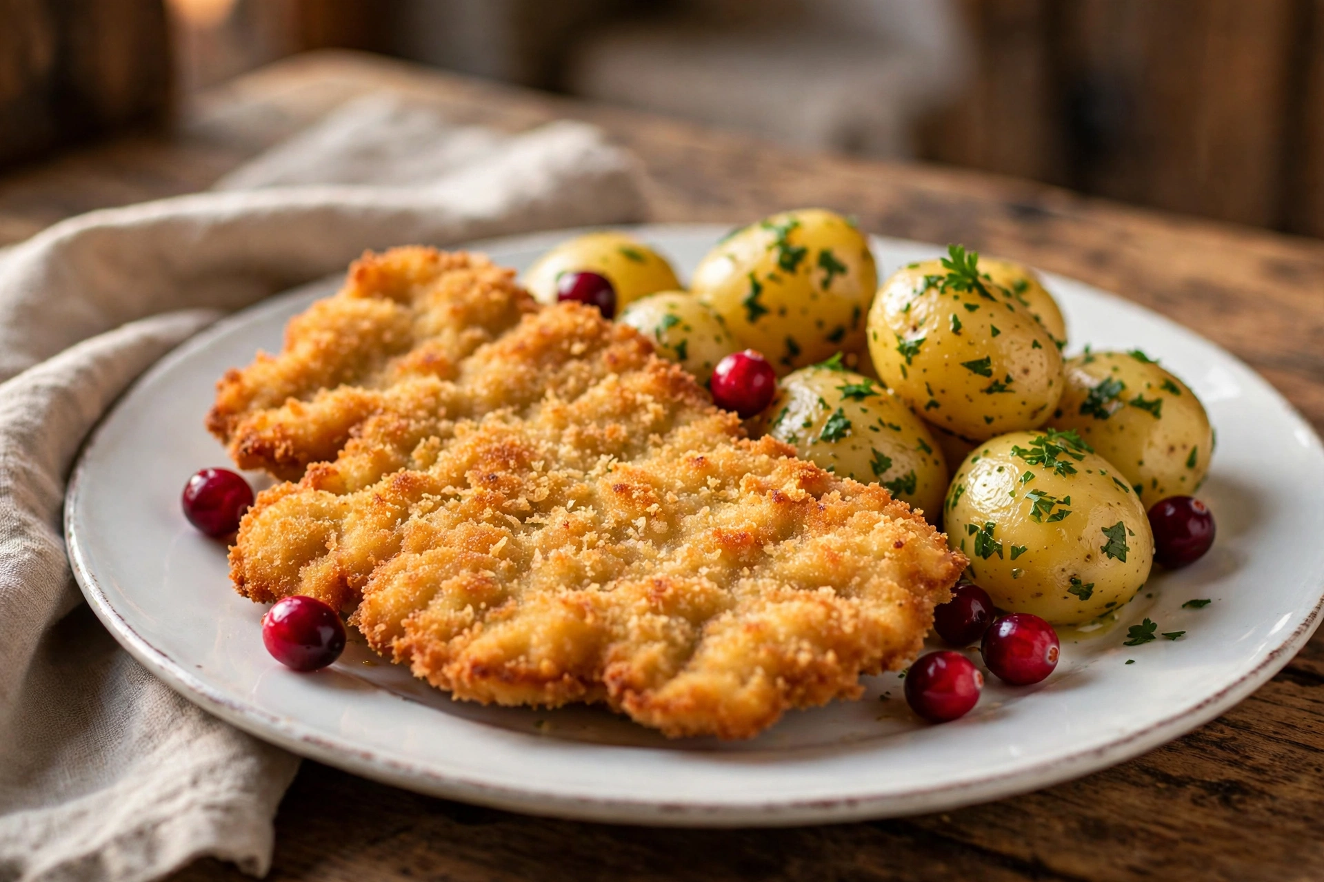 Stanglwirt Wiener Schnitzel Wiener Schnitzel vom Kalb beim Stanglwirt