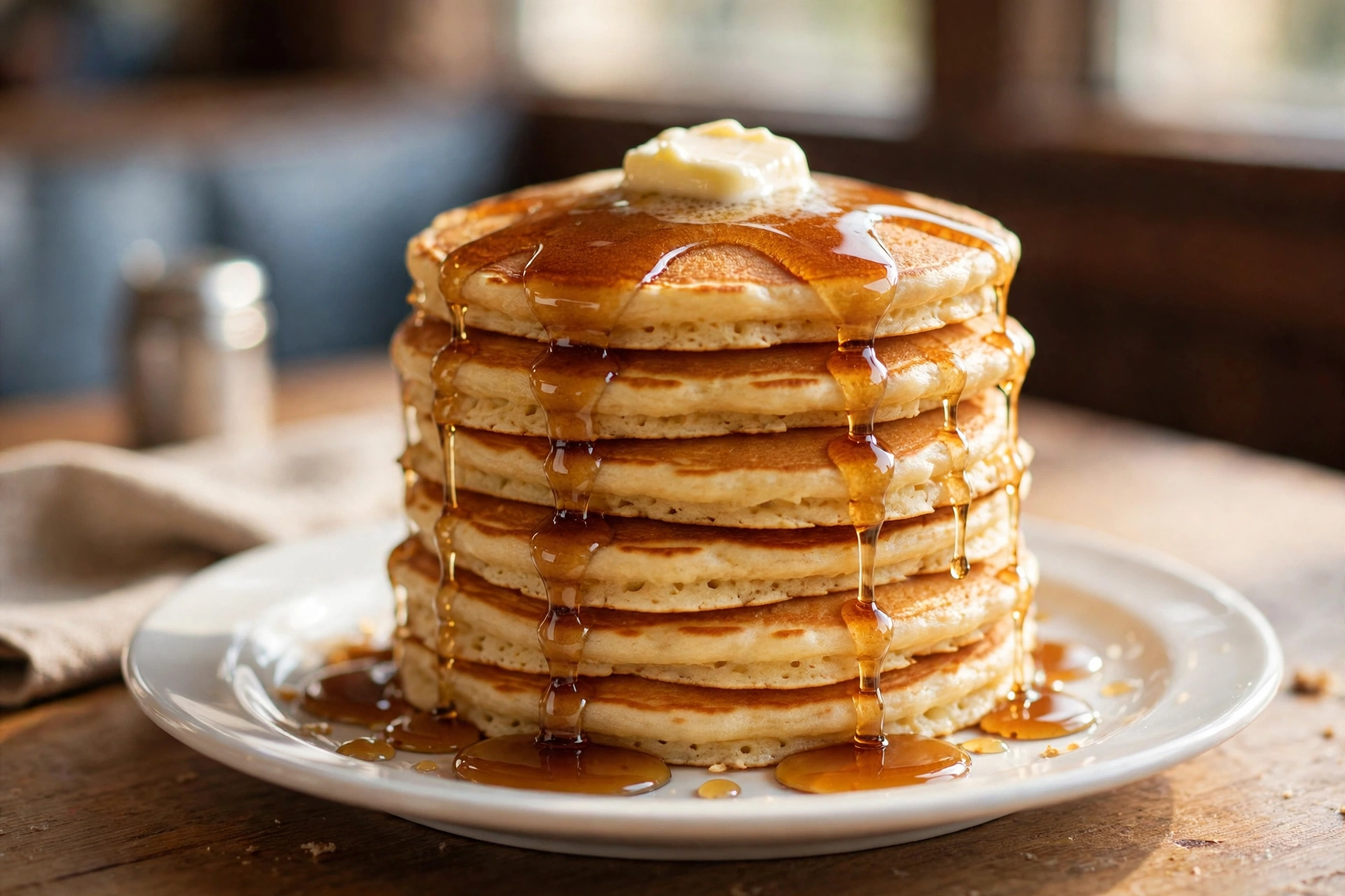 Timberjacks Pancakes Pancakes bei Timberjacks mit Ahornsirup