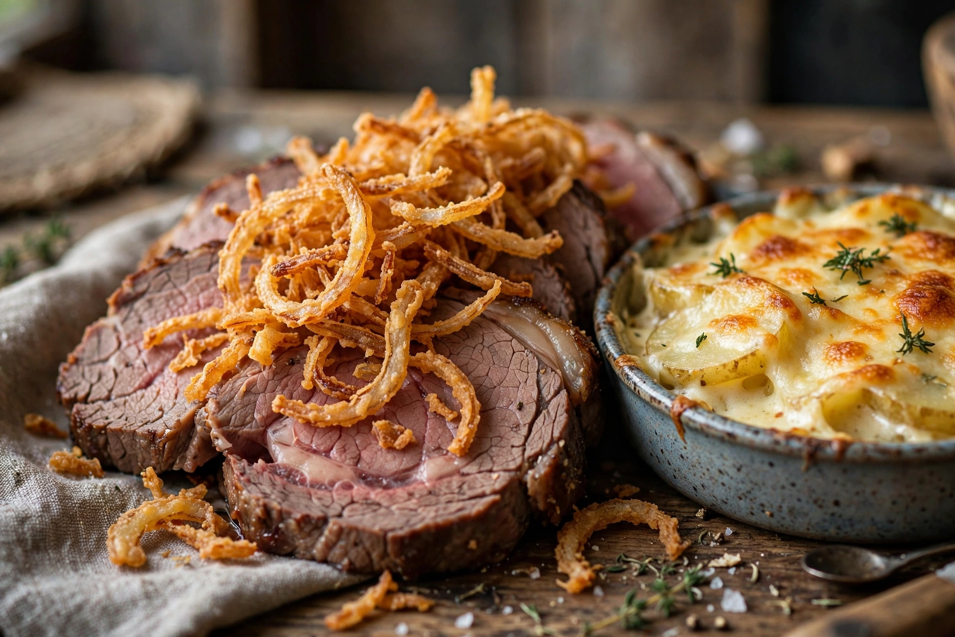 Walba Zwiebelrostbraten Zwiebelrostbraten mit Kartoffelgratin