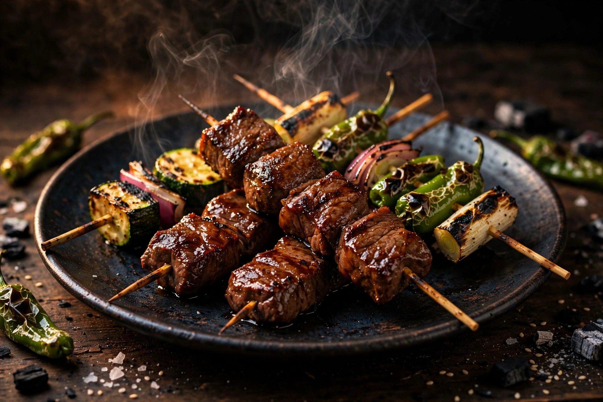Zenzakan Robata Grill Gerichte vom Robata-Grill im Zenzakan